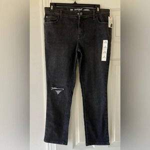 🐱 NWT Cat & Jack Girl’s Ultimate Stretch Distressed Tapered Black Jeans (14)
